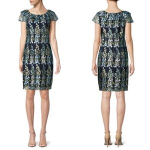 Karl Lagerfeld Paris Floral Embroidered Dress